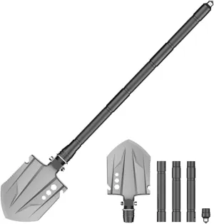 Outdoor Folding Shovel Multi-Tool Camping Shovel Entnching Tool for Car Emergency Survival Hiking Backpacking