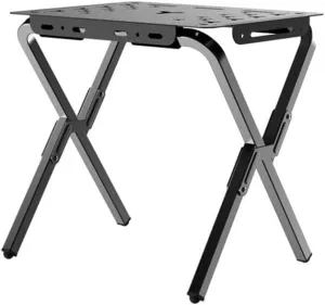 Outdoor Folding Table Camping Mazha Table Home and Daily Storage Rack Aluminum Alloy Picnic Table(Svart)