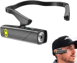 Outdoor Hiking Ultra Bright Headlights,Ear-Mounted Headlight with Motion Sensor,5 Lighting Modes,LED Head Torch Rechargeable Waterproof Hands-Free Flashlight,for Adults Outdoor Adventures,Camping ﻿
