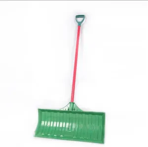 Outdoor Snow Tool, Snow Shovel with Wheeled Snow Pusher Comes with A D-Handle for Driveway Snow Clearing Emergency Snow Shovel