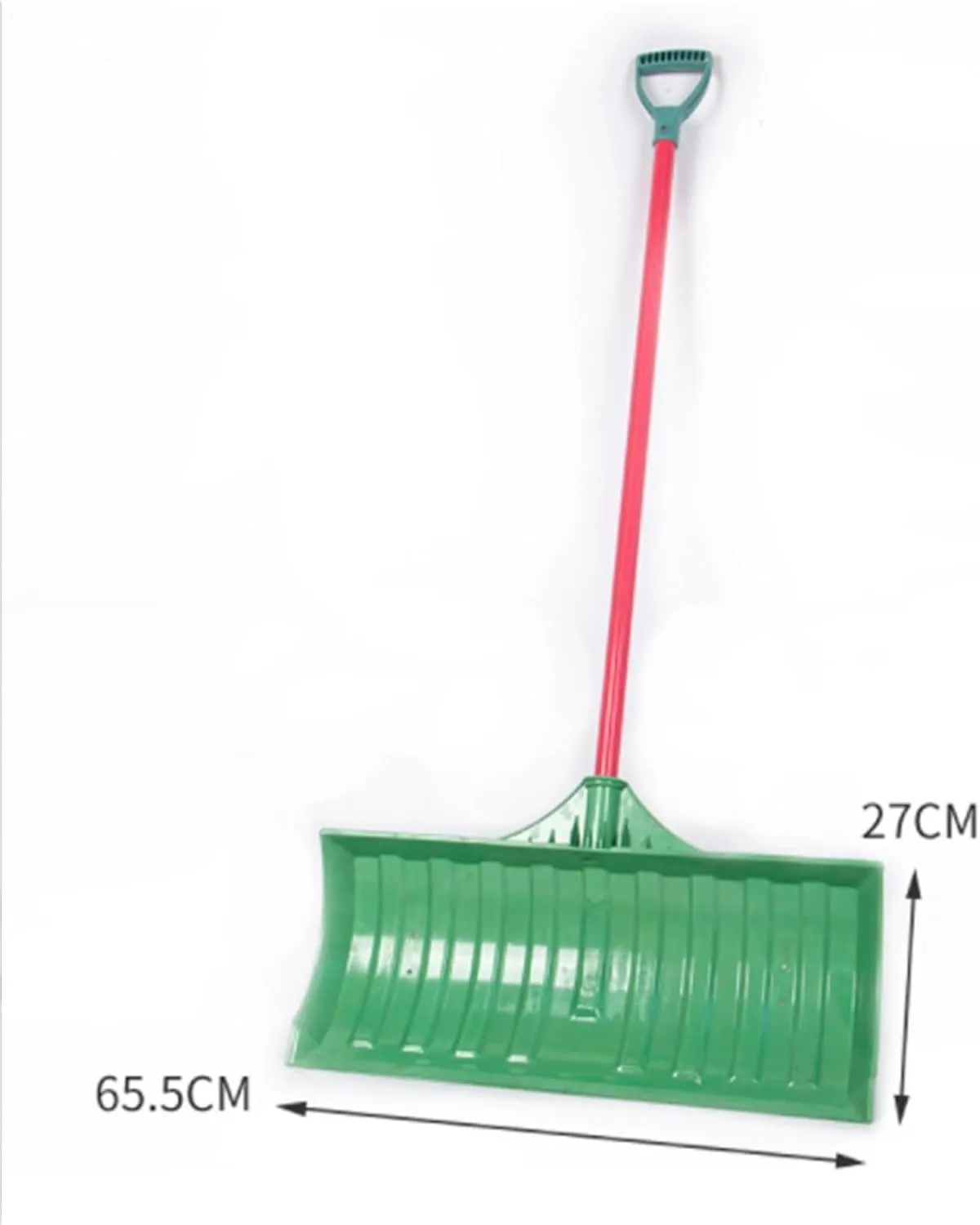 Outdoor Snow Tool, Snow Shovel with Wheeled Snow Pusher Comes with A D-Handle for Driveway Snow Clearing Emergency Snow Shovel