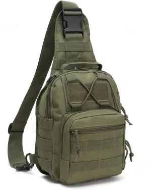 Outdoor Tactical Bag Backpack Military Sport Bag Pack Sling Shoulder Bags for Everyday and Outdoor Adventures (Green)