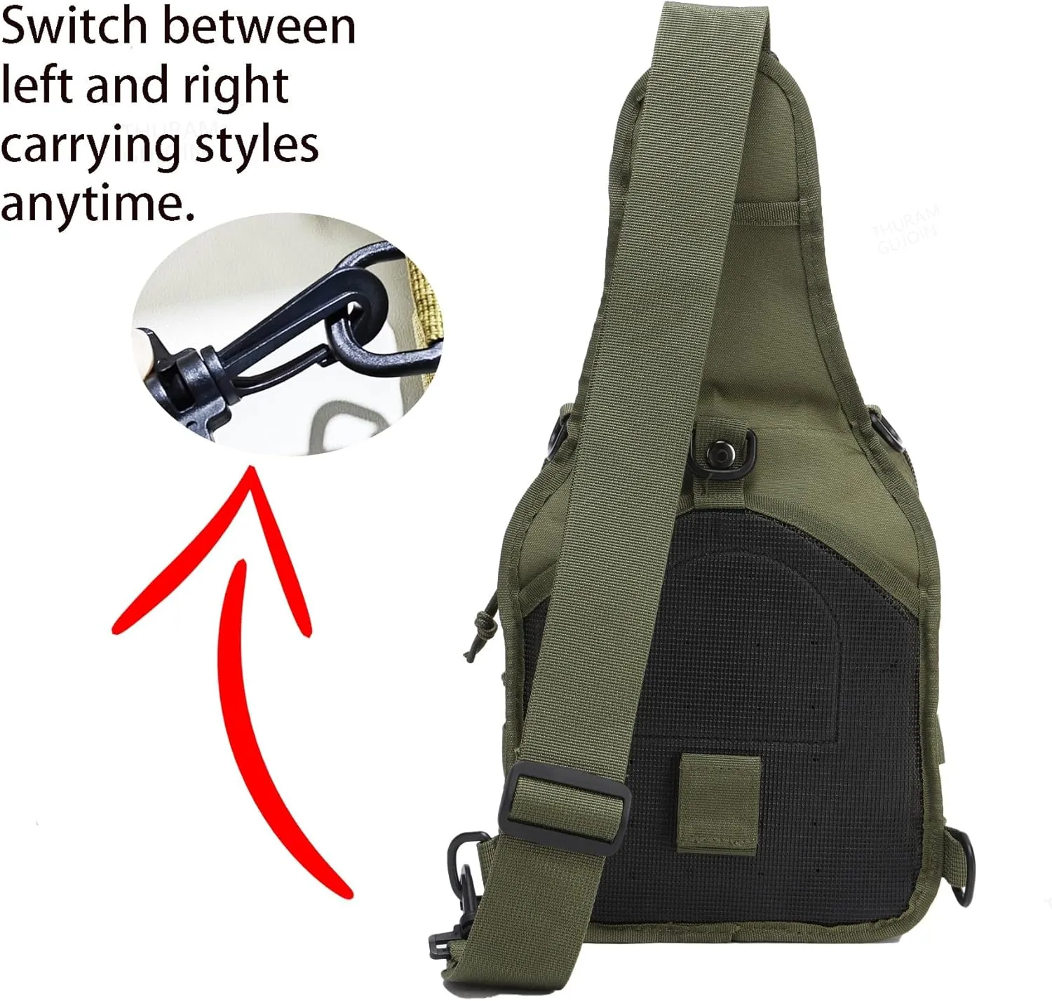 Outdoor Tactical Bag Backpack Military Sport Bag Pack Sling Shoulder Bags for Everyday and Outdoor Adventures (Green)