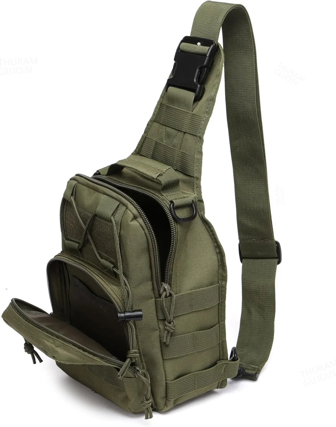 Outdoor Tactical Bag Backpack Military Sport Bag Pack Sling Shoulder Bags for Everyday and Outdoor Adventures (Green)
