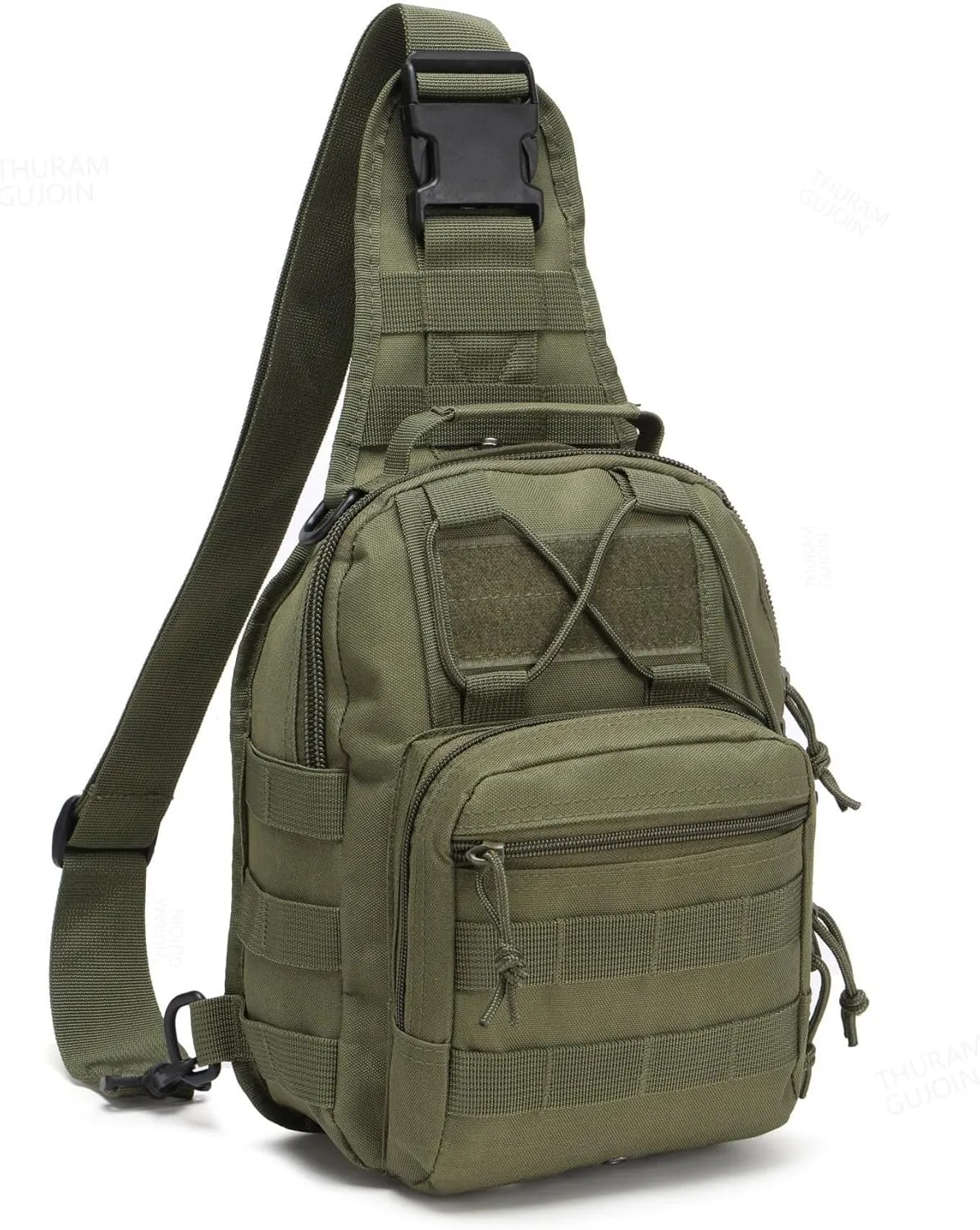 Outdoor Tactical Bag Backpack Military Sport Bag Pack Sling Shoulder Bags for Everyday and Outdoor Adventures (Green)