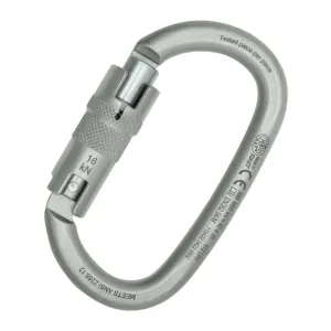 Ovalone Carbon Triple-Action ANSI Steel Carabiner