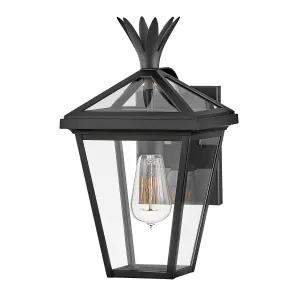 Palma 1lt Small Wall Lantern | Black