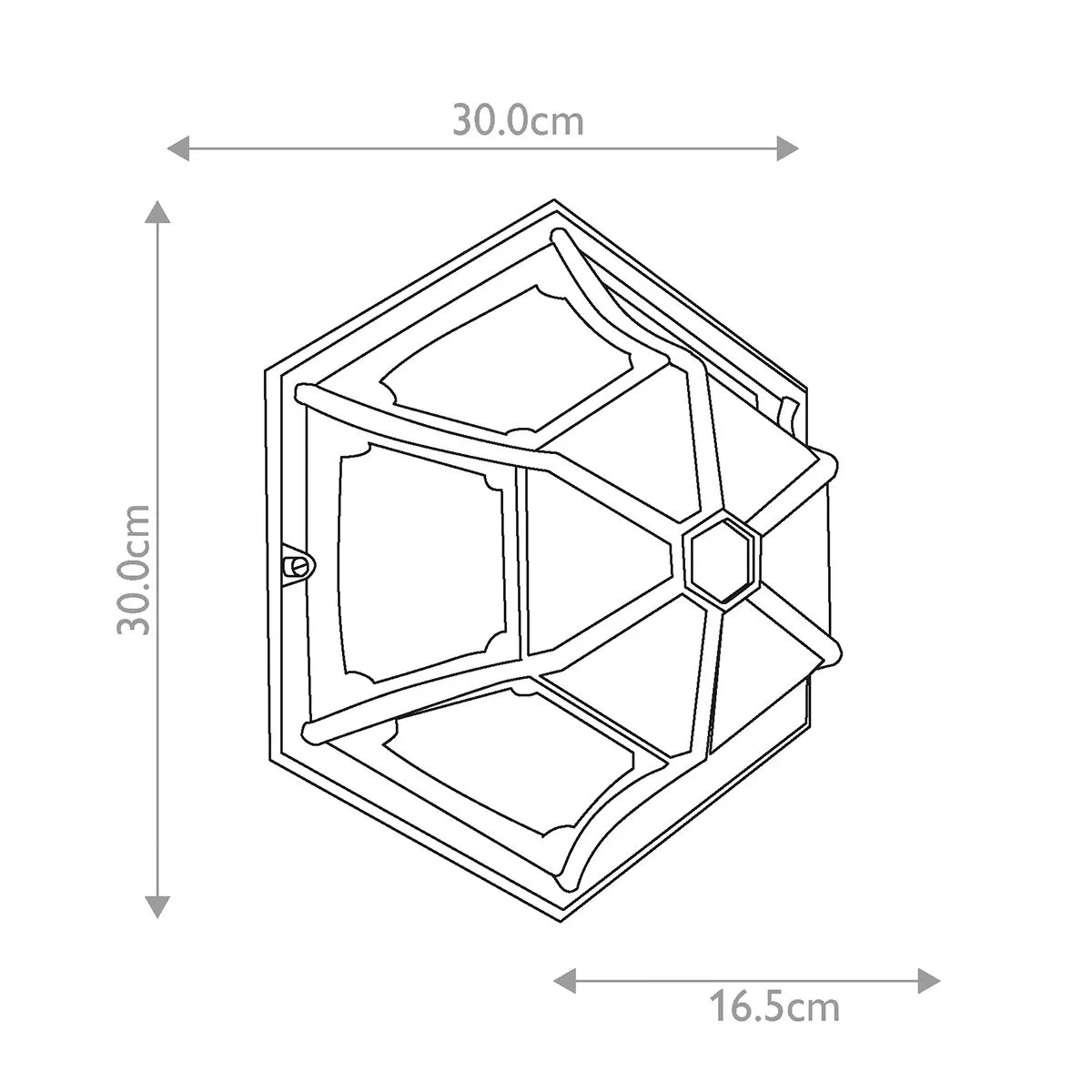Parish 1 Light Ceiling Flush  | Black