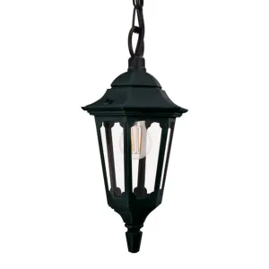 Parish 1 Light Chain Lantern  | Black