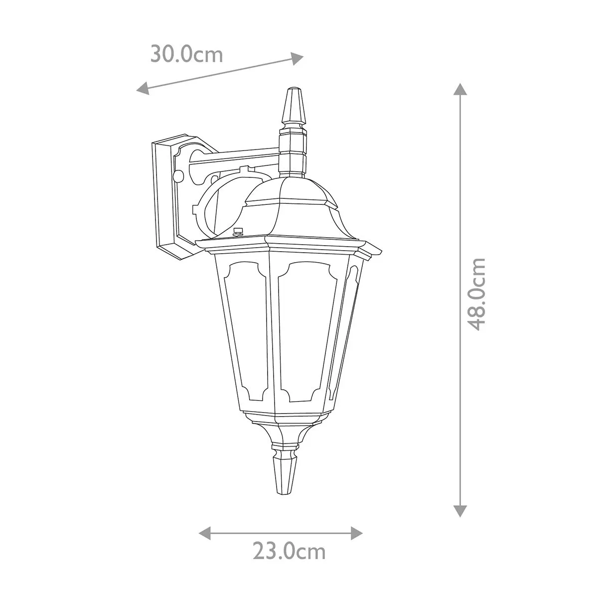 Parish 1 Light Down Wall Lantern | Black