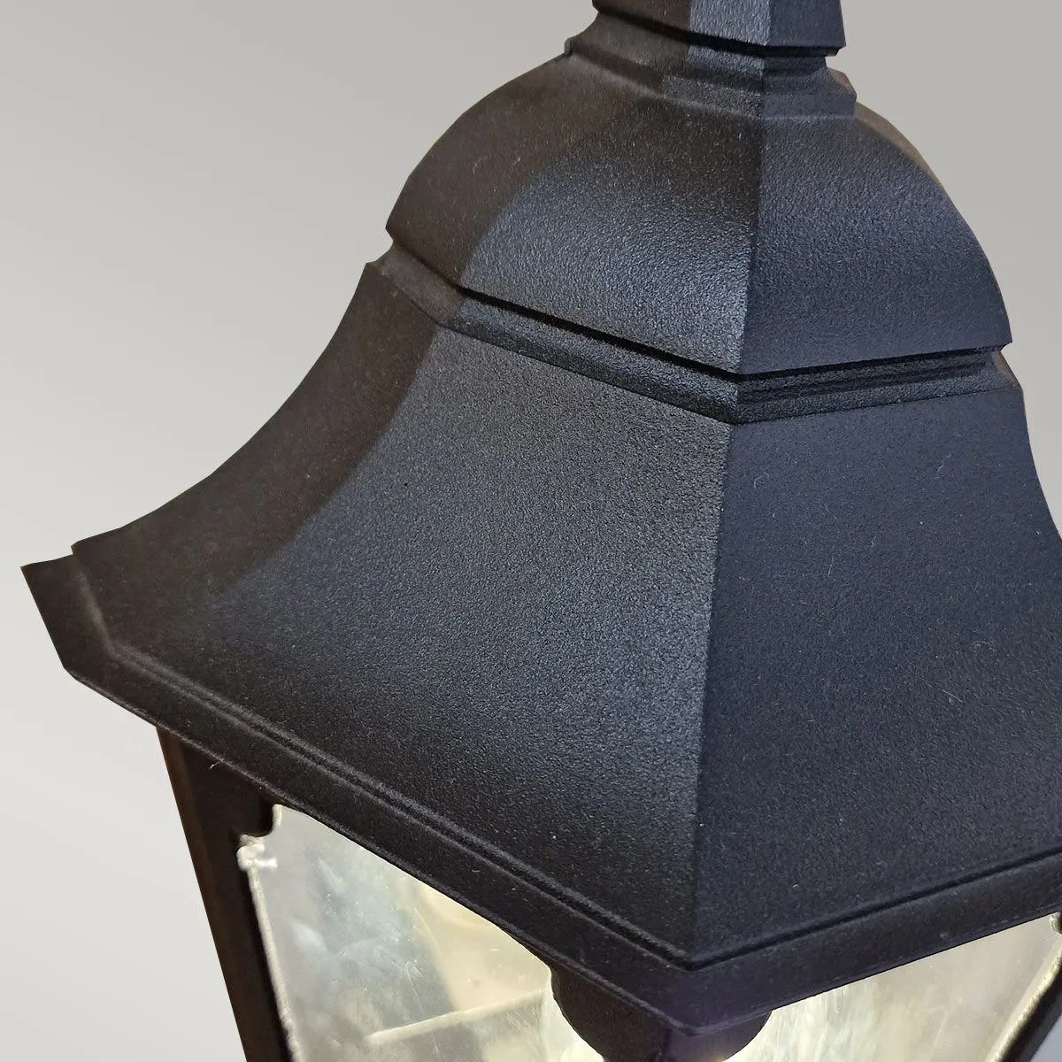Parish 1 Light Half Lantern  | Black