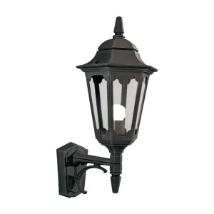 Parish 1 Light Up Wall Lantern | Black