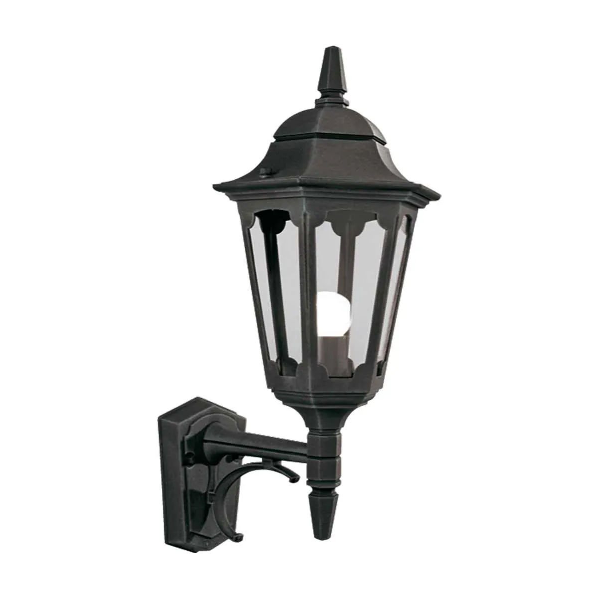 Parish 1 Light Up Wall Lantern | Black