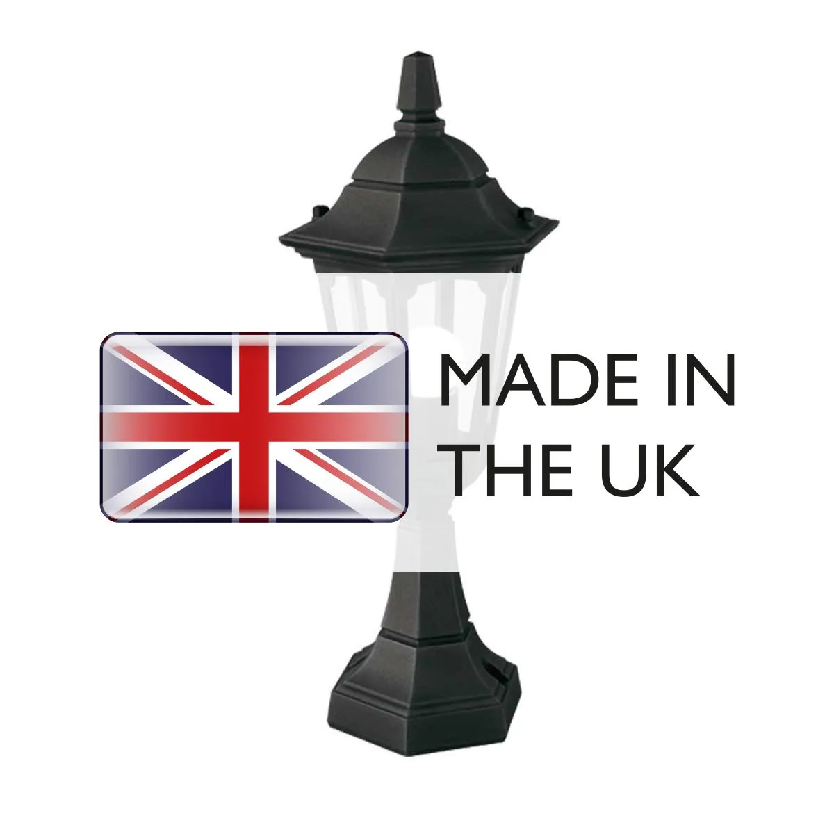 Parish Mini 1 Light Pedestal Lantern  | Black