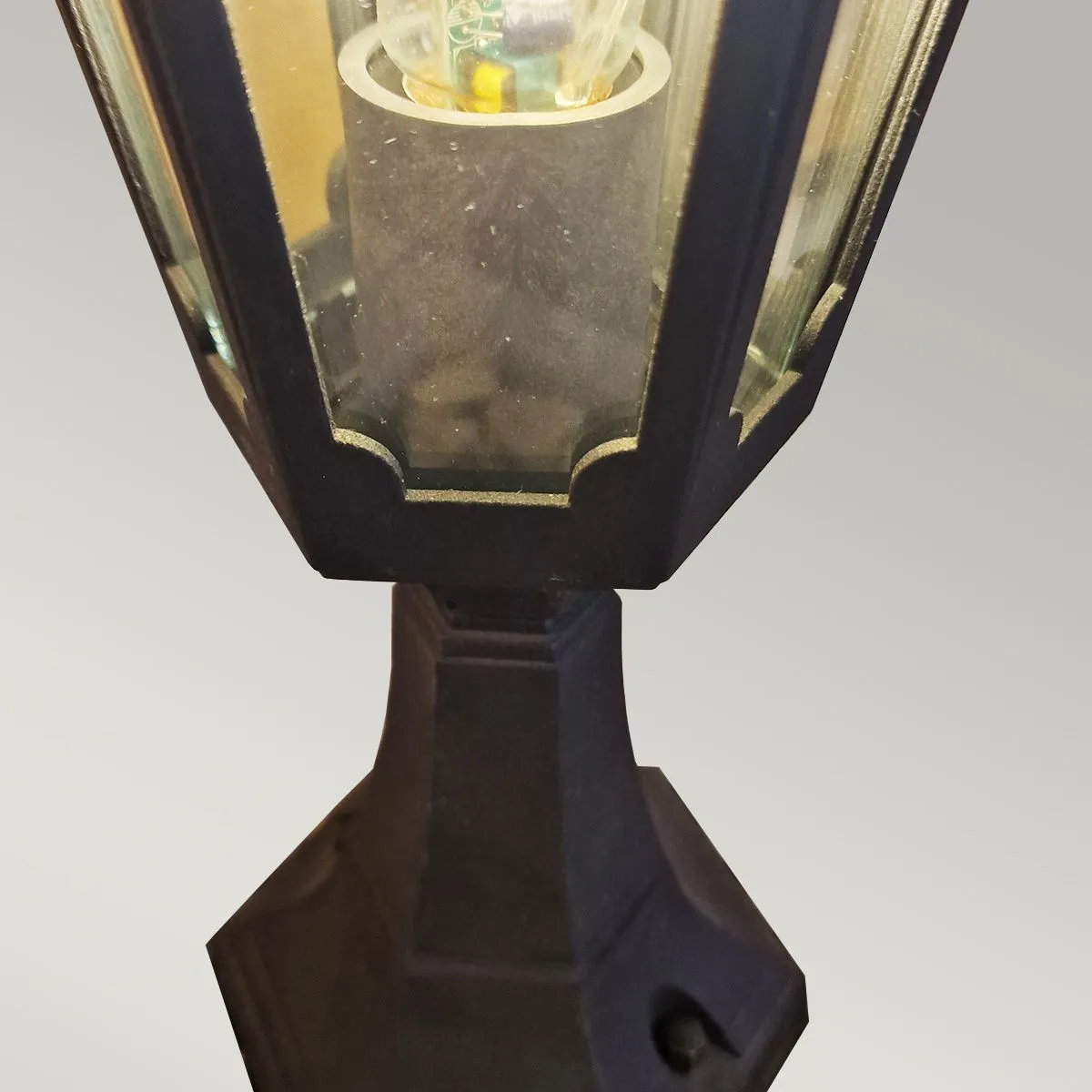 Parish Mini 1 Light Pedestal Lantern  | Black