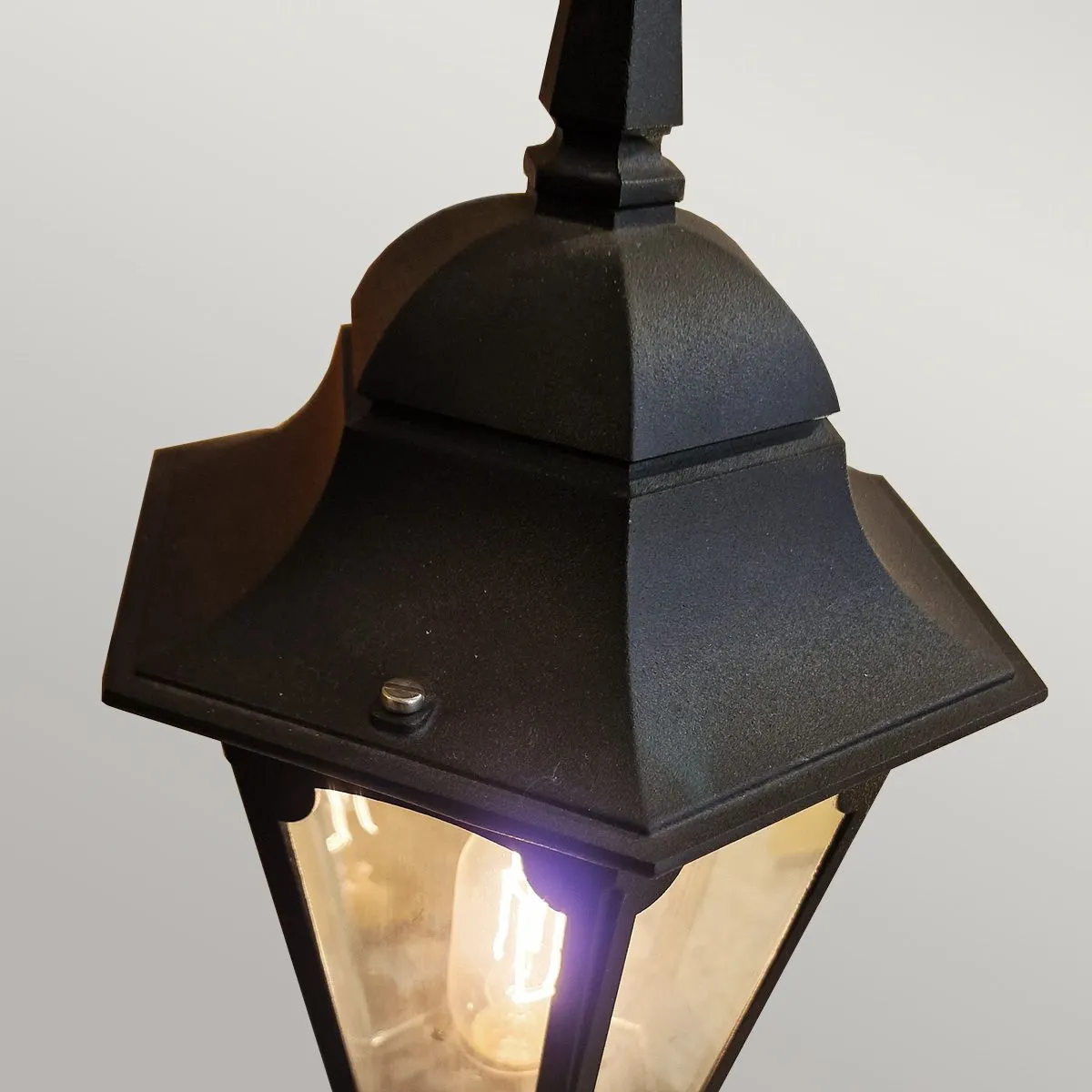 Parish Mini 1 Light Pedestal Lantern  | Black