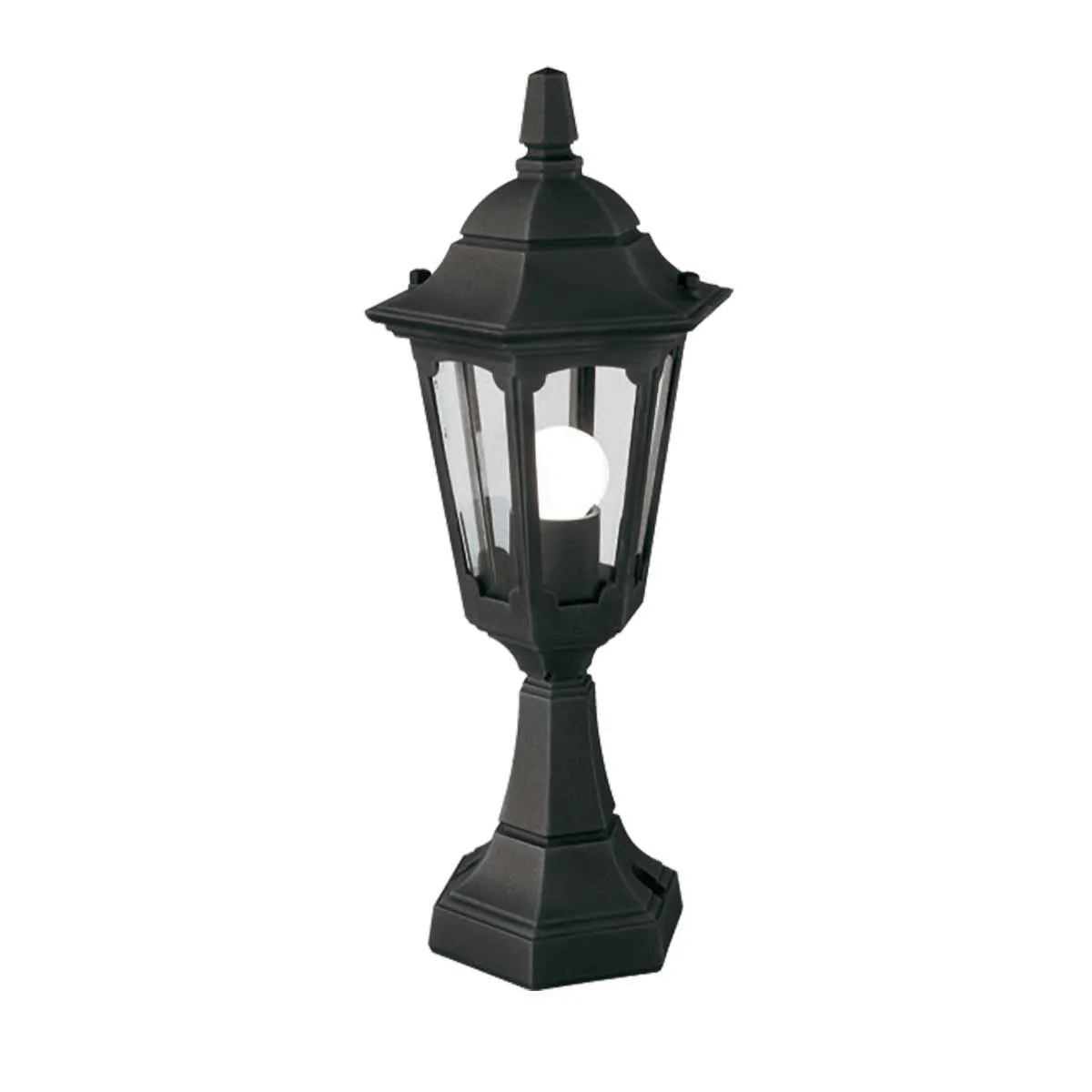 Parish Mini 1 Light Pedestal Lantern  | Black