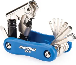 Park Tool MTC-40 Bicycle Multi-Tool with 2.5 to 8mm Hex Wrenches, T25 & T30, Screwdriver, Chain Tool & CO₂ Inflator Adapter