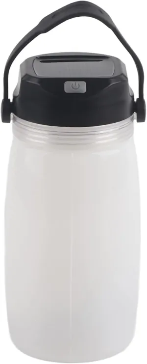 PerGar Water Bottle, 732.5ml Multifunctional Water Bottle, DC 5V USB Solar Charging Water Bottle, Solar Camping Lantern, Solar Charging Mobile Power Bank