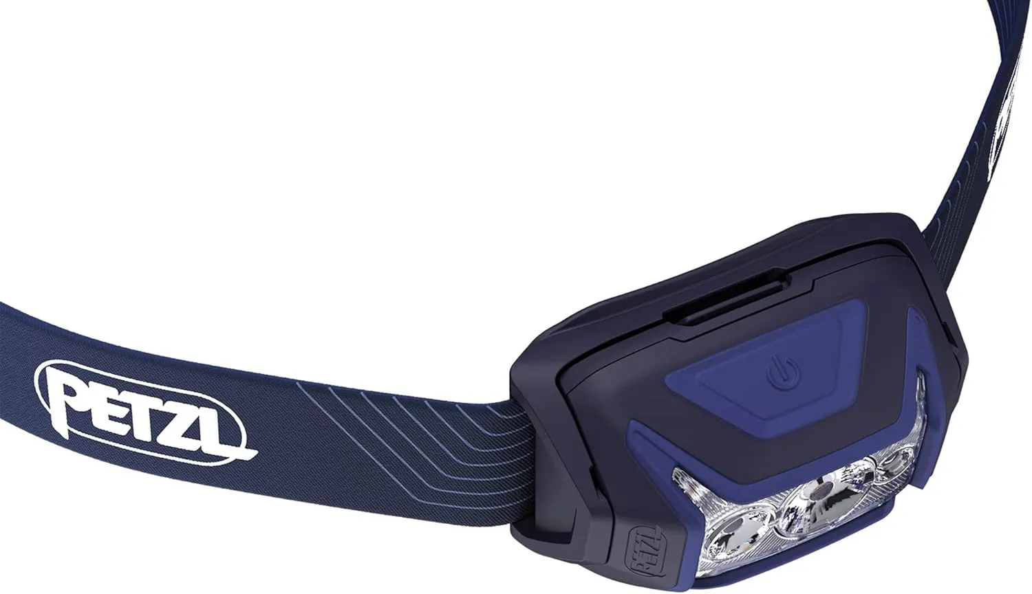 PETZL ACTIK Headlamp - Powerful 450 Lumen Light with Red Lighting, for Hiking, Climbing, Running, and Camping - Blue