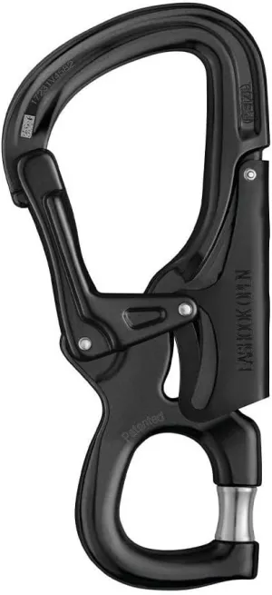 PETZL, EASHOOK Open Carabiner, Black, Automatic
