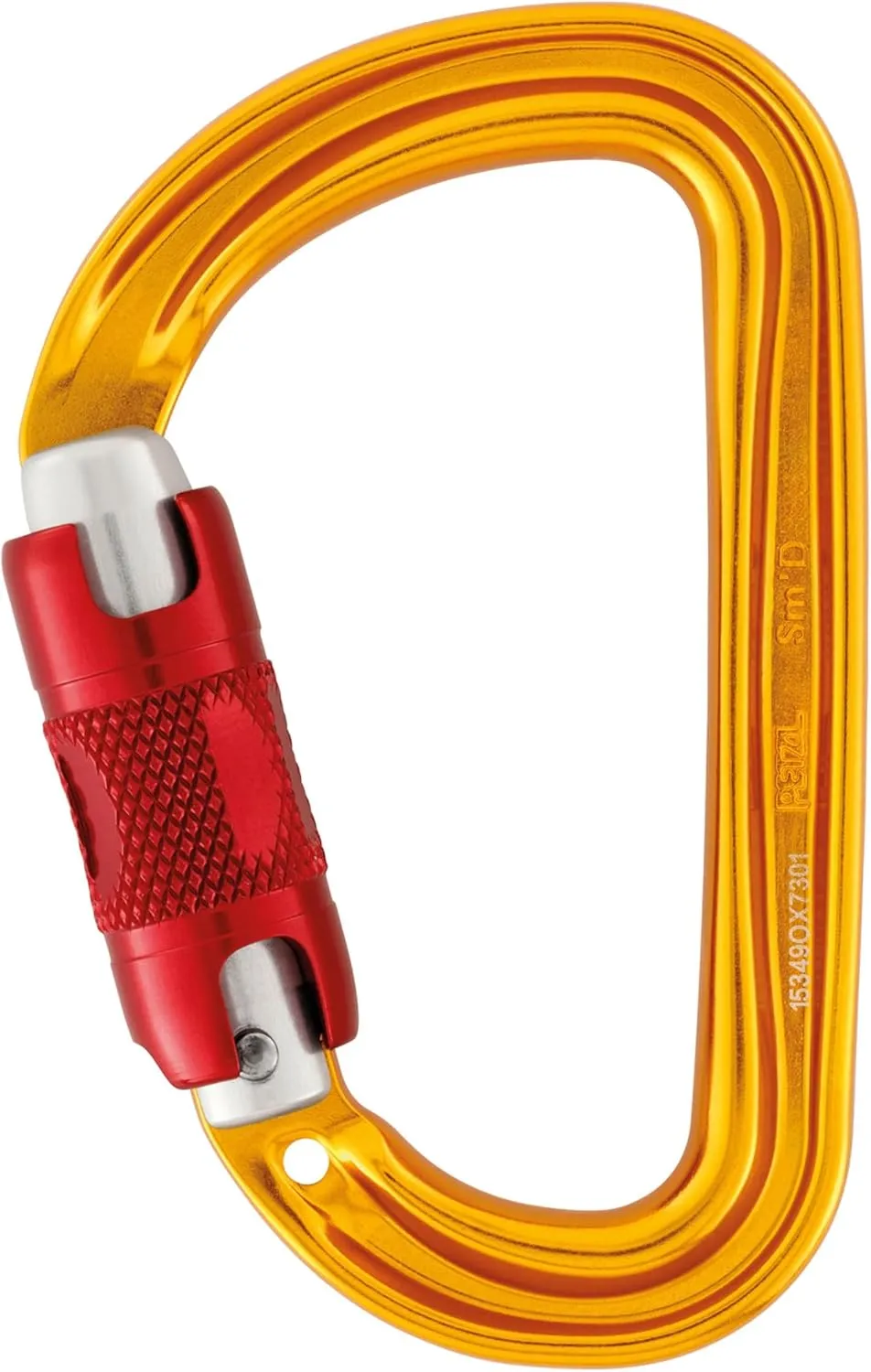 Petzl Sm'D Carabiner - Versatile, Lightweight, Compact, D-Shaped Locking Carabiner for Rock and Ice Climbing