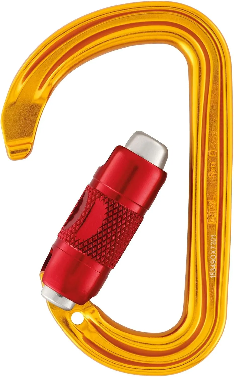 Petzl Sm'D Carabiner - Versatile, Lightweight, Compact, D-Shaped Locking Carabiner for Rock and Ice Climbing