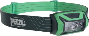 PETZL Tikka Headlamp - Compact 350 Lumen Light with Red Lighting, for Hiking, Climbing, Running, and Camping - Green