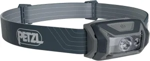 PETZL Tikka Headlamp - Compact 350 Lumen Light with Red Lighting, for Hiking, Climbing, Running, and Camping - Grey