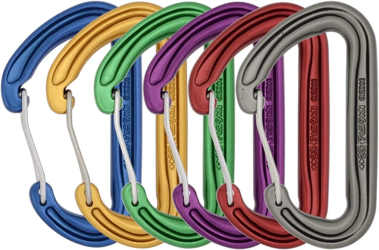 Phantom Wire Gate Carabiner 6 Pack - Assorted