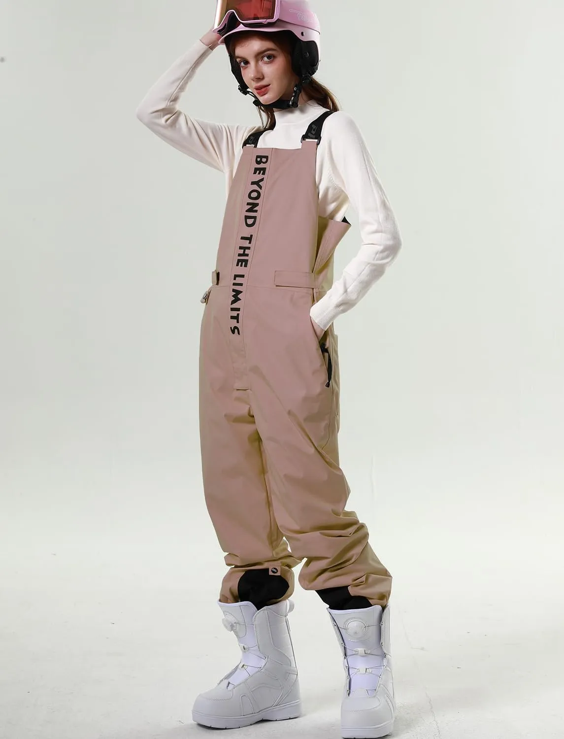 PHIBEE Women's Insulated Warm Snow Pants Waterproof Breathable Ski Bib Overalls