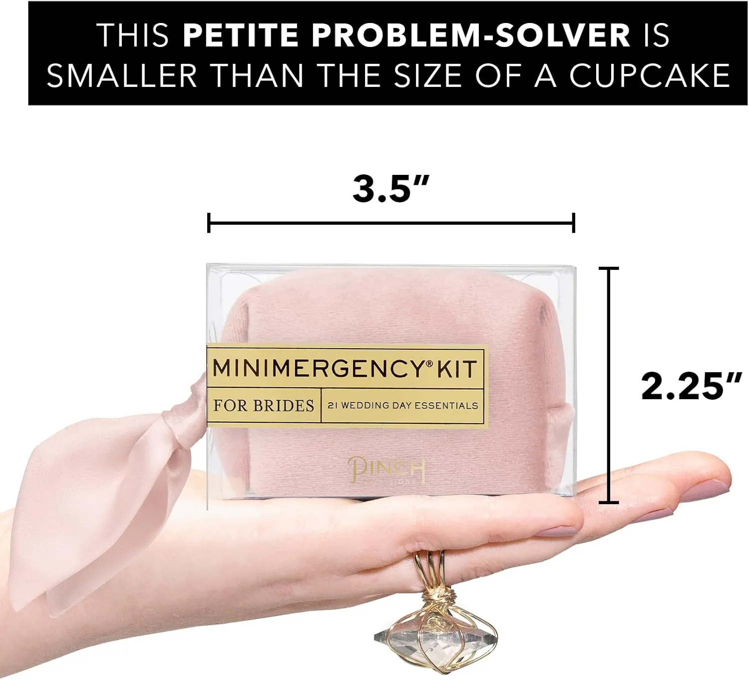 Pinch Provisions Minimergency Kit for Brides, Includes 21 Must-Have Essential Items for The Big Day, Compact, Multi-Functional Zipper Pouch, Perfect Survival Kit for Team Bride
