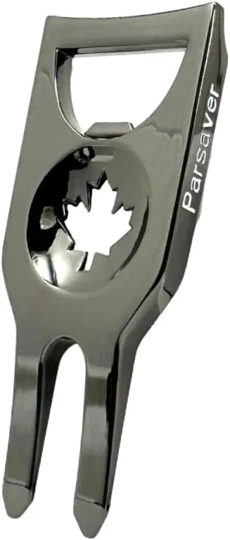 Players Golf Divot Tool - Golf Ball Stencil - Ball Marker and Divot Tool - Golf Gadget Must Have - Golf Accessories Bottle Opener - Partee Mini Fine Tip Marker Included