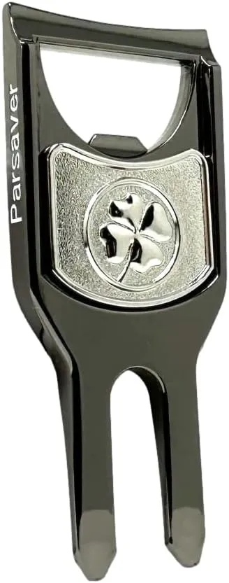 Players Golf Divot Tool - Golf Ball Stencil - Ball Marker and Divot Tool - Golf Gadget Must Have - Golf Accessories Bottle Opener - Partee Mini Fine Tip Marker Included