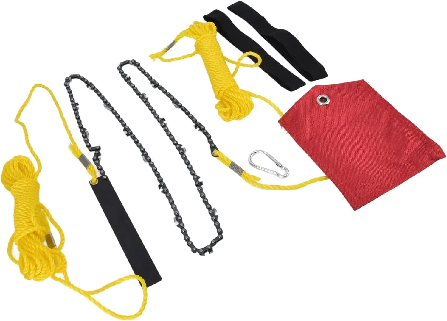 Pocket Chainsaw, 48in 63 Teeth 65 Mn Steel Folding Saw, Portable Comfortable Handle Tree Saw with Storage Bag for Outdoor Cam, Tree Pruning