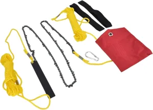 Pocket Chainsaw, 48in 63 Teeth 65 Mn Steel Folding Saw, Portable Comfortable Handle Tree Saw with Storage Bag for Outdoor Cam, Tree Pruning