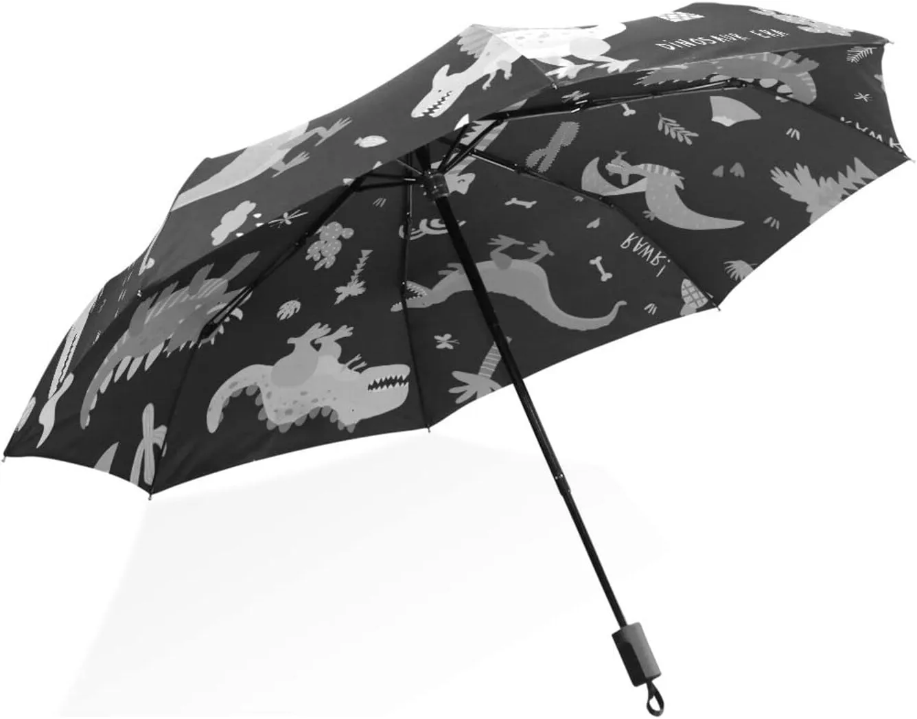 Poeticcity Rain Travel Umbrella, Hand Open Close Windproof Waterproof Folding Umbrella, Compact Canopy Strong Ray Parasol Umbrella