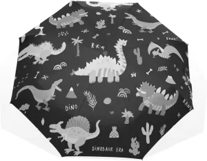 Poeticcity Rain Travel Umbrella, Hand Open Close Windproof Waterproof Folding Umbrella, Compact Canopy Strong Ray Parasol Umbrella