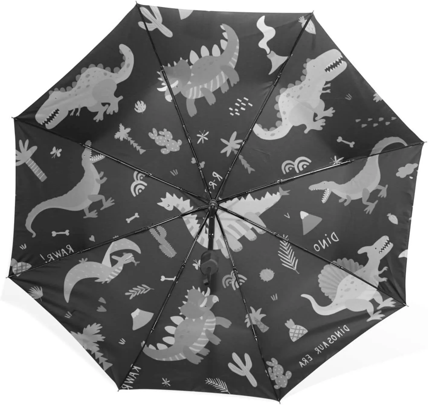 Poeticcity Rain Travel Umbrella, Hand Open Close Windproof Waterproof Folding Umbrella, Compact Canopy Strong Ray Parasol Umbrella
