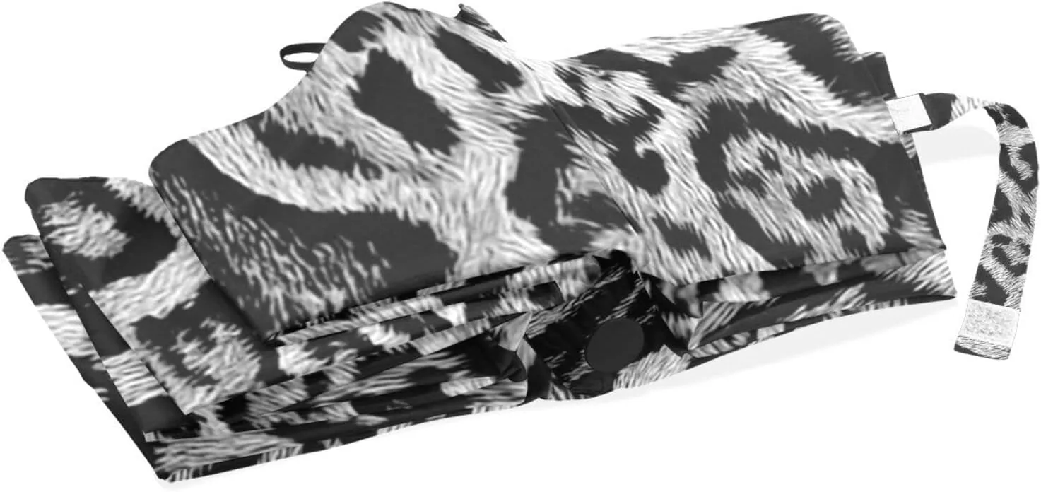 Poeticcity Travel Umbrella, Hand Open Close Windproof Waterproof Folding Umbrella, Black Tape Compact Canopy Strong Anti UV Ray Parasol