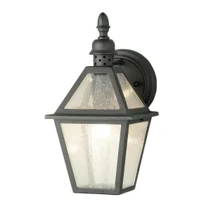 Polruan 1 Light Wall Lantern | Mud Black