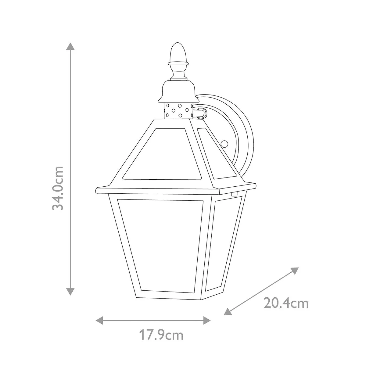 Polruan 1 Light Wall Lantern | Mud Black