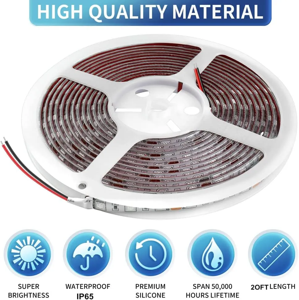 Pontoon Led Boat Lights, 20FT Marine Led Strip Lights, Waterproof Boats Interior Light, Under Gunnel Light, Boat Deck Lighting, Night Fishing Lighting with Extension Cable for Boats (Red)
