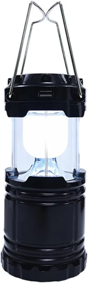POPETPOP Compact Solar Light for Tent Camping Lantern Solar Panel Led Camping Tent Lantern Black No Batteries Needed