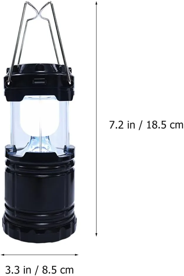 POPETPOP Compact Solar Light for Tent Camping Lantern Solar Panel Led Camping Tent Lantern Black No Batteries Needed