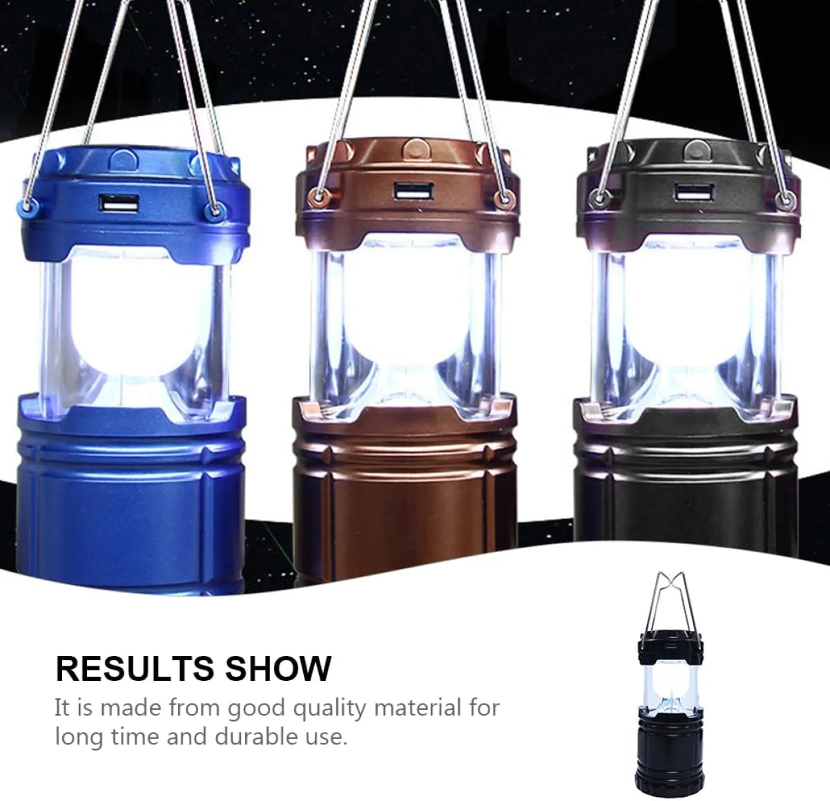 POPETPOP Compact Solar Light for Tent Camping Lantern Solar Panel Led Camping Tent Lantern Black No Batteries Needed