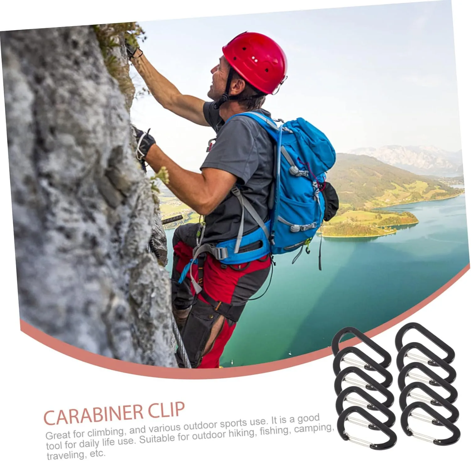 POPETPOP Mini Carabiner Hooks Carabiner Clips Camping Buckle Hanging Back Clips Snap Hook Back Accessories