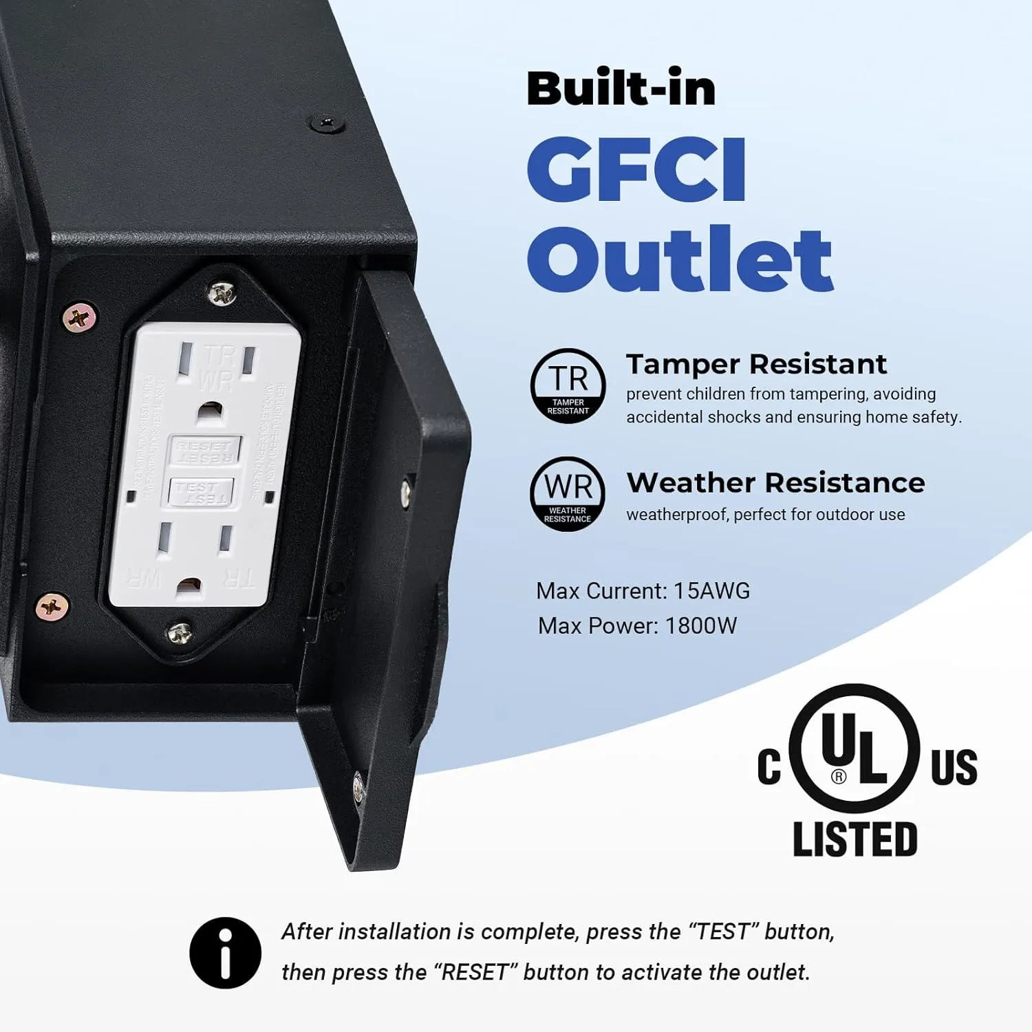 Porch Light with GFCI Outlet, Motion Sensor Outdoor Wall Light Wall Mount, Oil Rubbed Bronze Exterior Lighting Fixtures, Outdoor Sconce Light Wall Lantern, Exterior Garage Lights for Coach