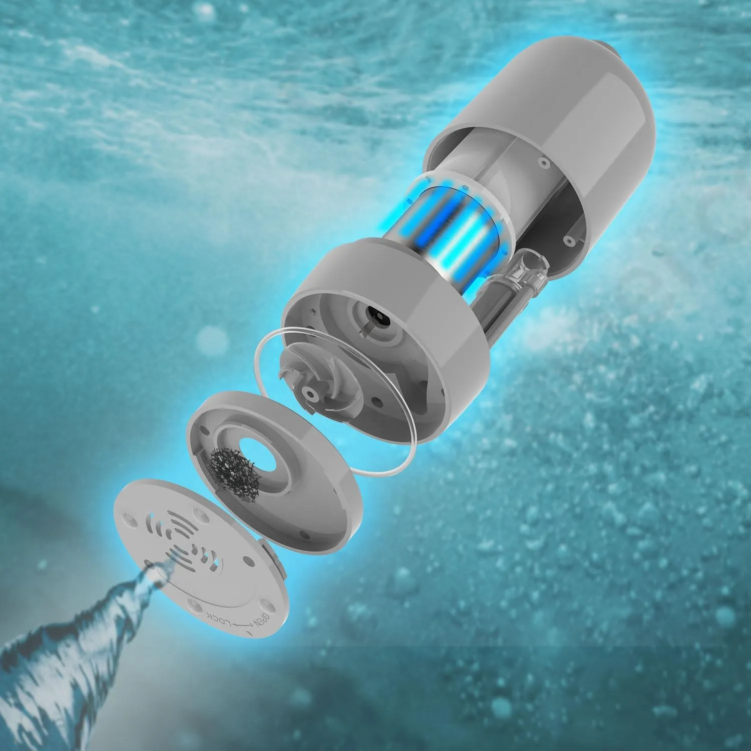 Portable 12V High Pressure Camp Shower Pump Compatible with Car Lighter Plug&PD fast charging portable power banks by USB-C,Outdoor Shower for Camping,RV (Grey-USB-C(Connect to your PD power bank))