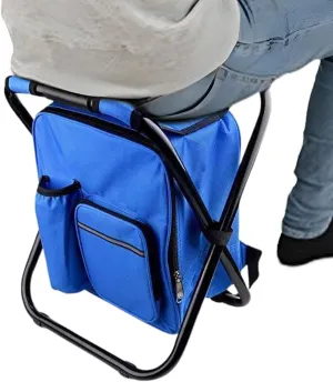 Portable Camping Chair,Folding Chairs for Outside | Backpack Cooler Bag Camping Recliner for Mountaineering Hiking Travel Balcony Patio Festival Lawn Park Fishing Garden Backyard Picnic Poolside